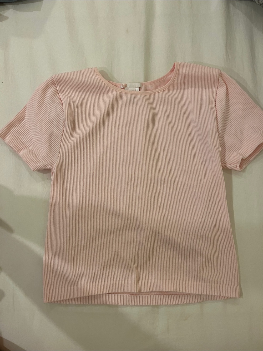 Gianni Bini Light Pink Ribbed Girls Top